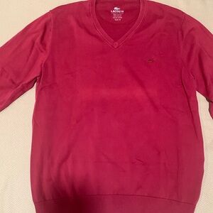 Lacoste mens red sweater